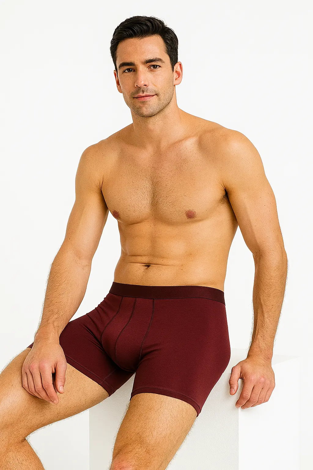 Deep Red Bamboo Boxers Moku