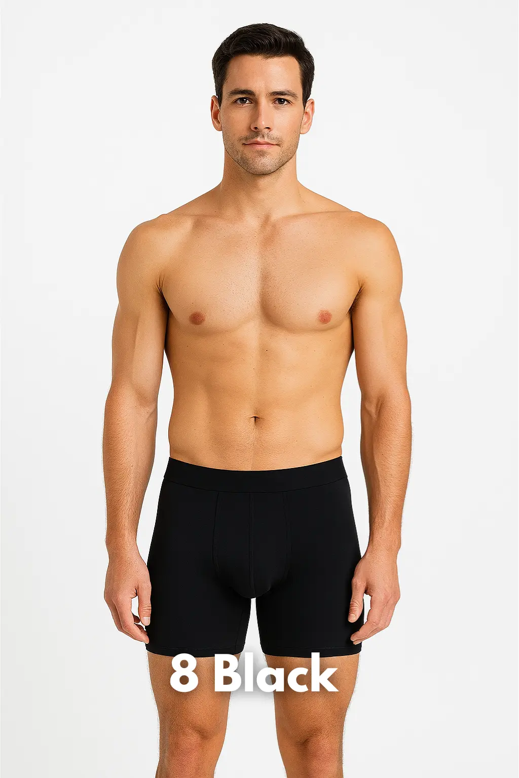 8-Pack black Men's Bamboo Boxers Moku